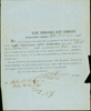 Notice of the East Nebraska City Company issued 19 November 1856 for payment of stock held by John Kellogg and John McConihe.