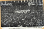 Black and white scrapbook clipping depicting the large crow and President Wilson's First Inaugural Address in 1912.
