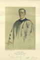 Color sketch of Woodrow Wilson in his robe as President of Princeton University (reproduction).