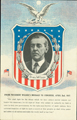 Pictured on the front of this postcard is a portrait of President Wilson along with a quotation from his April 2, 1917 message to Congress.