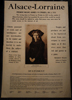 This poster includes quotations from two of Wilson's 1918 addresses to congress as well as one from the Representatitives of Alsace-Lorraine. A black and white image of a girl is in the center with a caption that reads, 