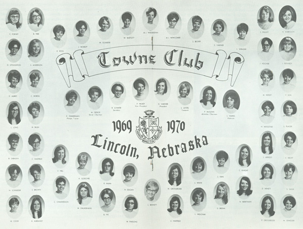 Towne Club's 1969-1970 chapter composite.