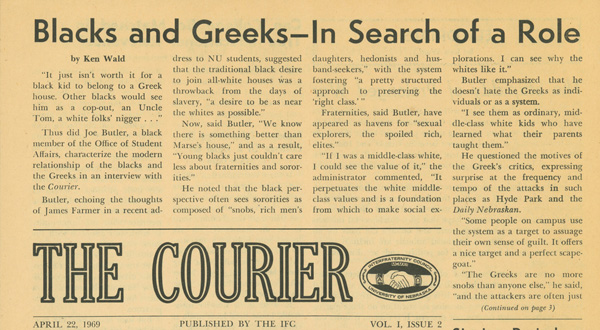 IFC Courier (Greek Newspaper) clipping from April 1969.