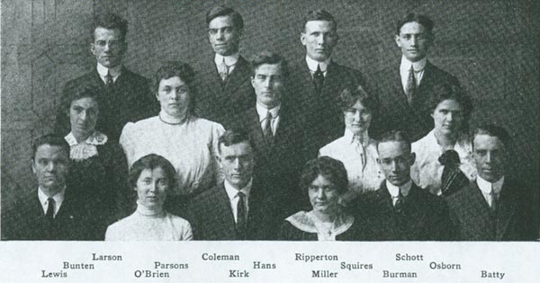 Chemistry Club photo from 1914 Cornhusker