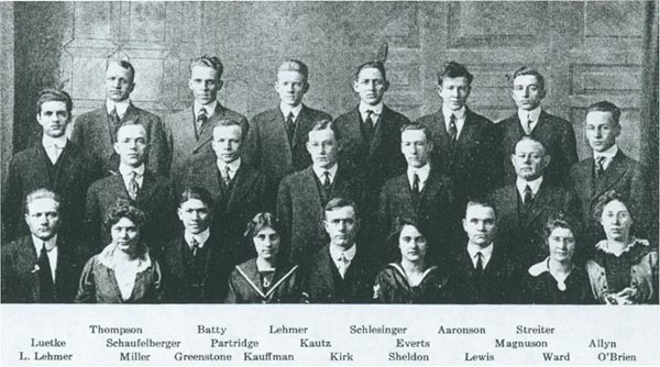 Chemistry Club photo from 1915 Cornhusker
