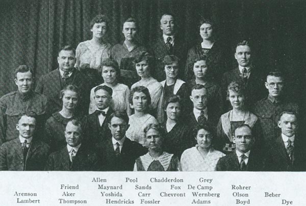Chemistry Club photo from 1919 Cornhusker