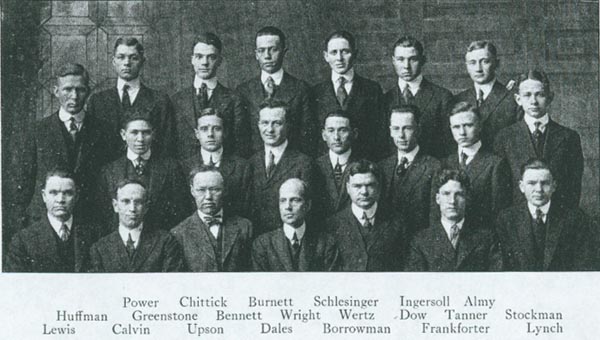 Fraternity photo from 1916 Cornhusker