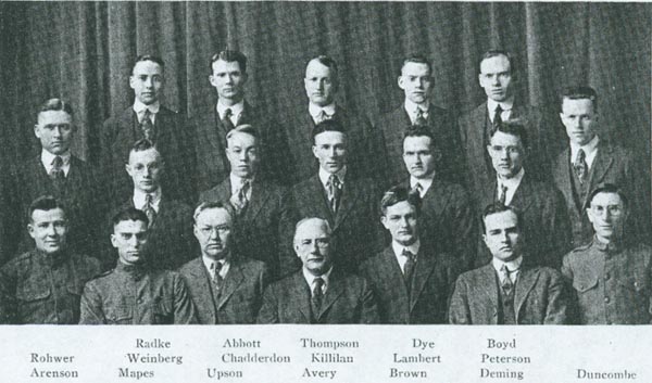 Fraternity photo from 1919 Cornhusker