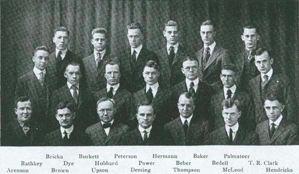 Fraternity photo from 1920 Cornhusker