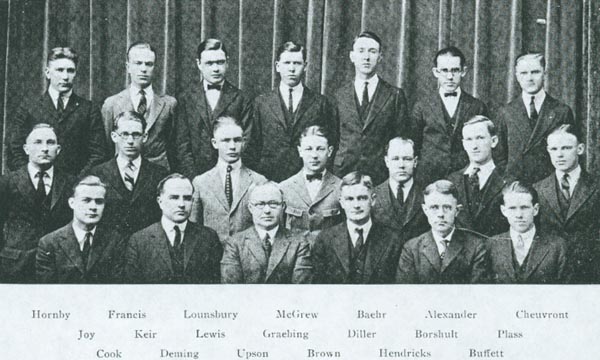 Fraternity photo from 1923 Cornhusker