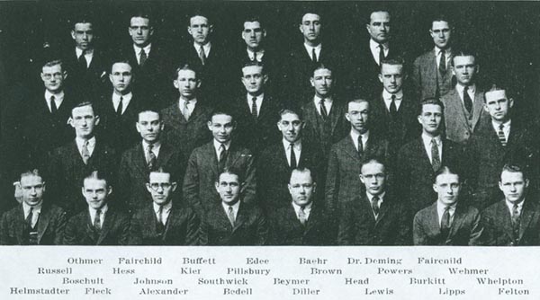 Fraternity photo from 1924 Cornhusker