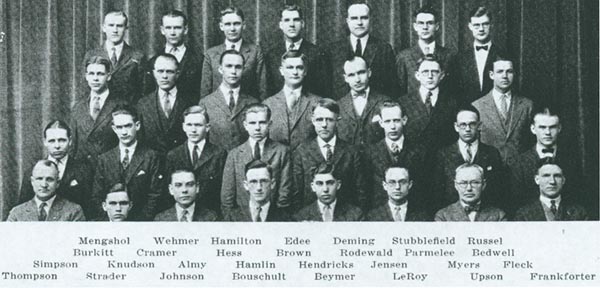 Fraternity photo from 1925 Cornhusker