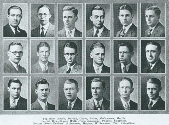 Fraternity photo from 1929 Cornhusker