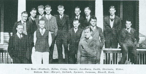 Fraternity photo from 1930 Cornhusker