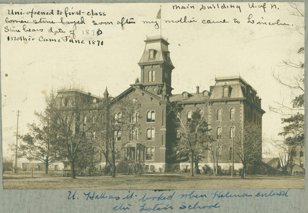 U.Hall as it looked when Helena entered the Latin School.