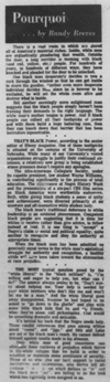  An article by Randy Reeves as seen in the March 5, 1969 Daily Nebraskan, c. 1969.