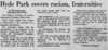 An article by Bill Smietherman as seen in the April 18, 1969 Daily Nebraskan, c. 1969.